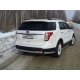Защита задняя овальные уголки 75х42 мм ТСС для Ford Explorer 2011-2015