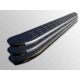 Пороги алюминиевые ТСС с накладкой серые для Subaru Forester 2016-2018