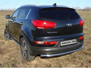 Защита заднего бампера центральная 60 мм для Kia Sportage № KIASPORT14-14