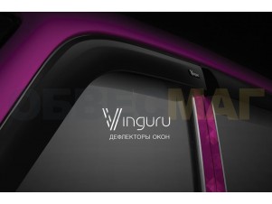 Дефлекторы окон Vinguru 4 штуки на хетчбек для Lada Priora № AFV29407