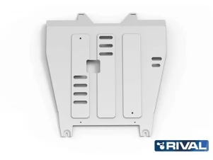 Защита картера+КПП+ комплект крепежа Rival, алюминий для Changan CS-95 2022-н.в.; 2,0; АКПП; AWD №333.8914.1